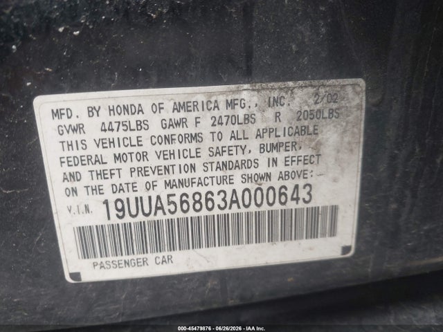 صورة 9 لـ 2003 Acura TL 3.2 TYPE S