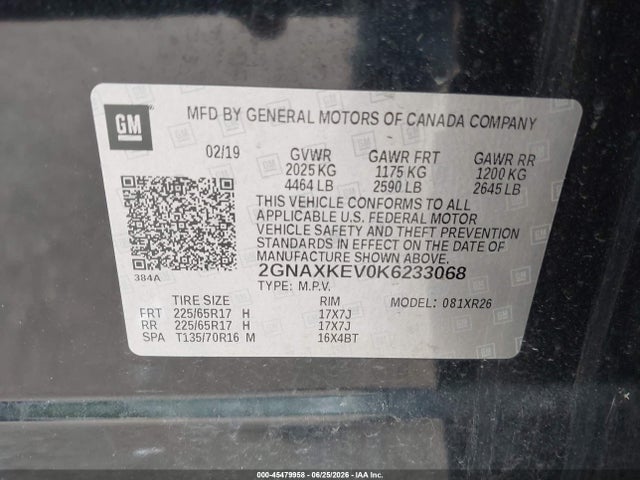 2019 CHEVROLET EQUINOX LT 9
