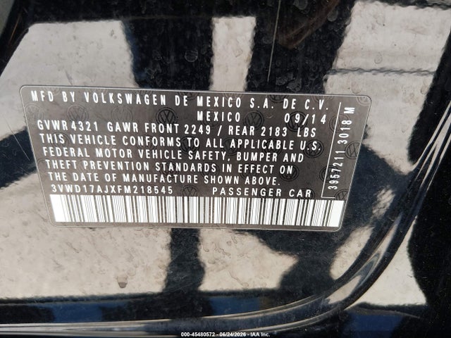 صورة 9 لـ 2015 Volkswagen JETTA 1.8T SE