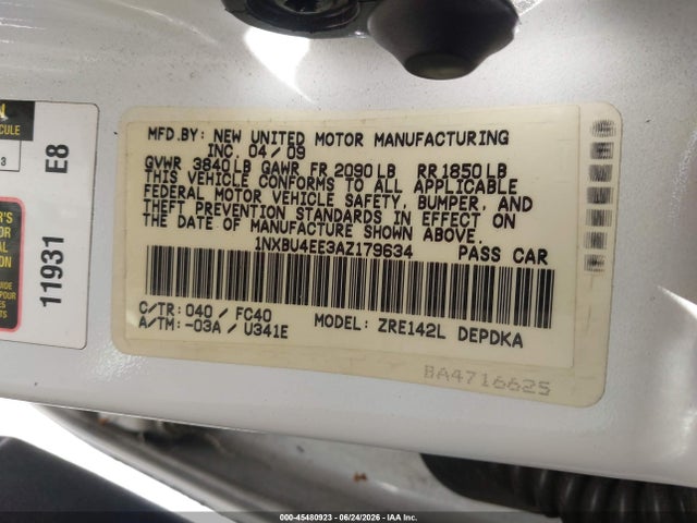 2010 Toyota COROLLA LE 照片 9