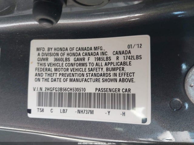 2012 Honda CIVIC LX 照片 9