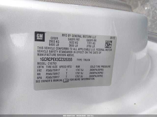 صورة 9 لـ 2012 Chevrolet SILVERADO 1500 WORK TRUCK
