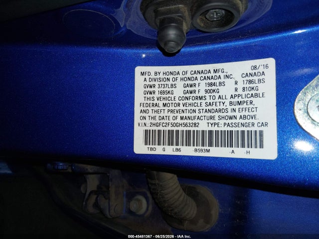 صورة 9 لـ 2016 Honda CIVIC LX