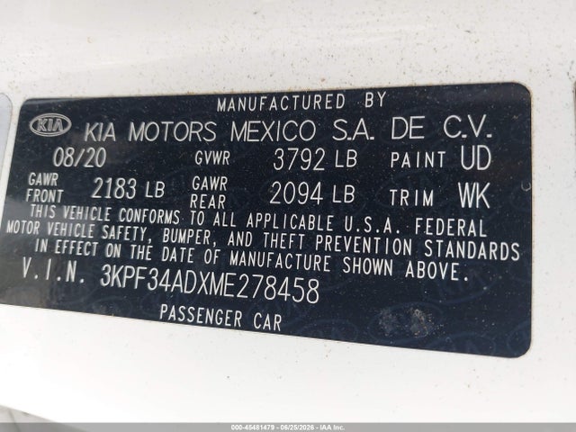 2021 KIA FORTE GT-LINE 照片 9
