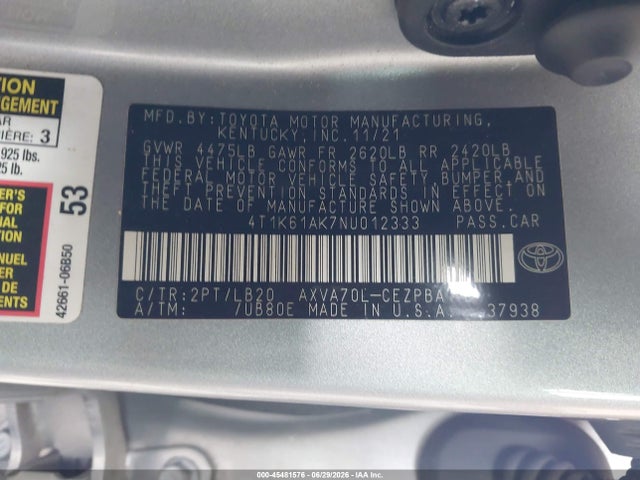 صورة 9 لـ 2022 Toyota CAMRY XSE
