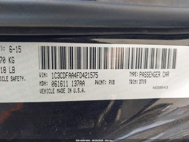2015 Dodge DART SE — фото 9