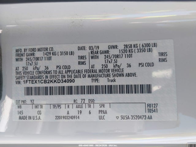 2019 FORD F-150 XL/XLT 照片 9
