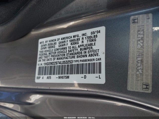 2004 Honda CIVIC EX 照片 9