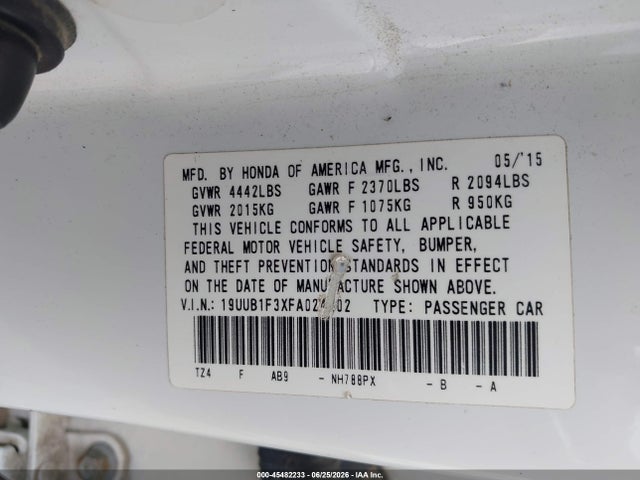 2015 Acura TLX 照片 9