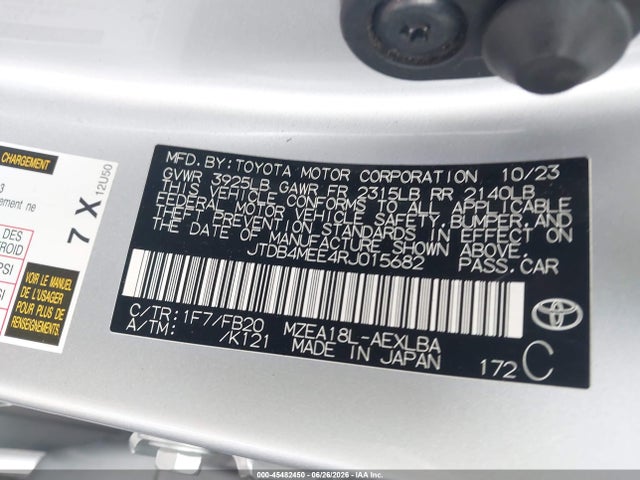 2024 Toyota COROLLA LE photo 9