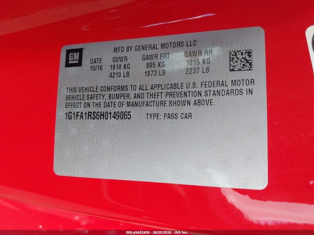 صورة 9 لـ 2017 Chevrolet CAMARO 1LT