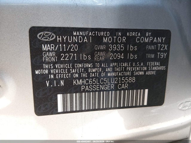 2020 Hyundai IONIQ HYBRID BLUE — фото 9
