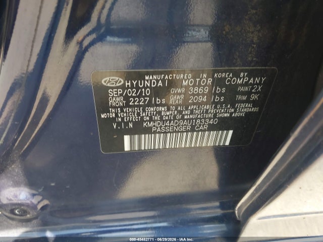 2010 Hyundai ELANTRA GLS 照片 9