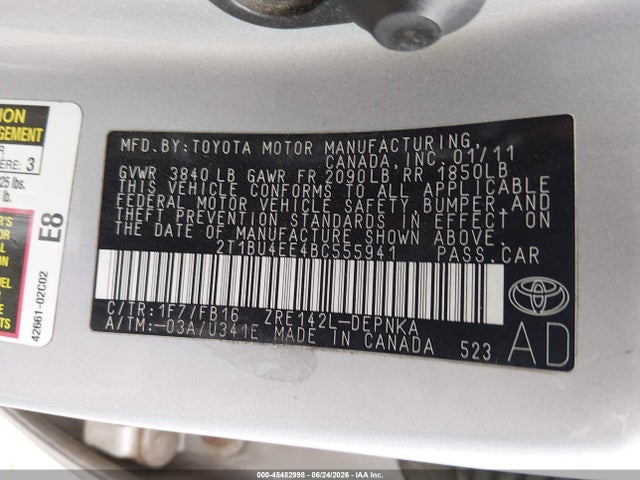 2011 Toyota COROLLA LE 照片 9