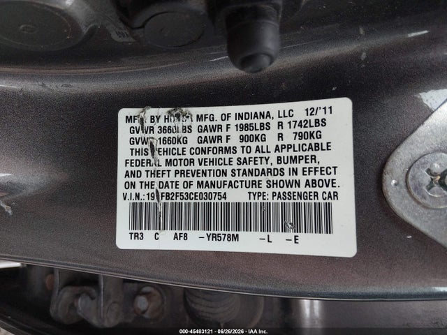 صورة 9 لـ 2012 Honda CIVIC LX
