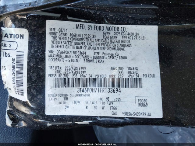 2015 FORD FUSION SE — фото 9