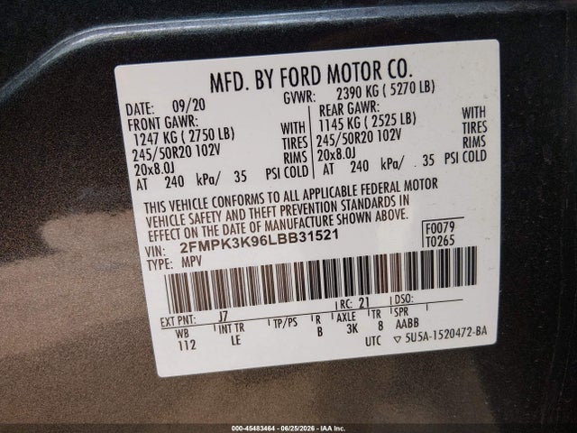 2020 FORD EDGE TITANIUM 9