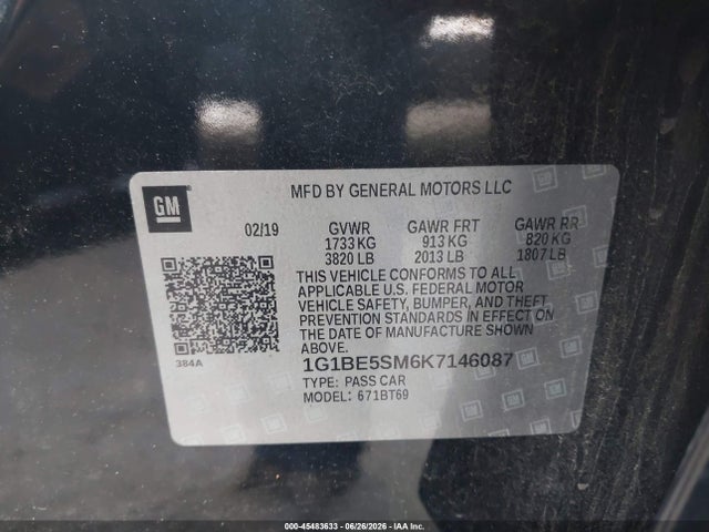 2019 CHEVROLET CRUZE LT 9