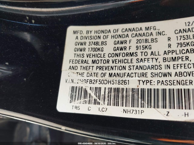 2013 Honda CIVIC LX — фото 9