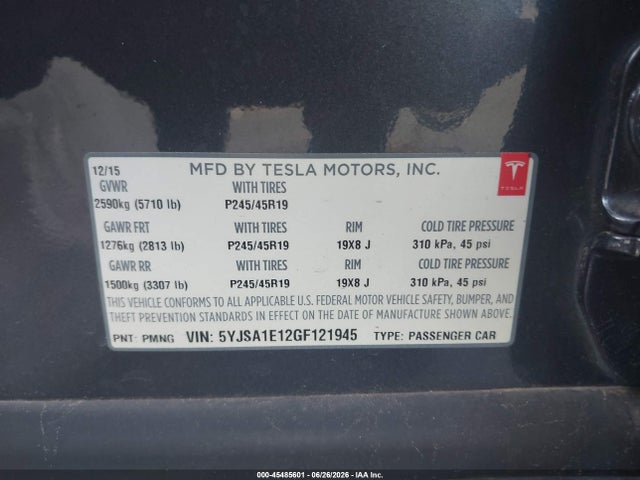 2016 Tesla MODEL S 60/70/75/85 照片 9
