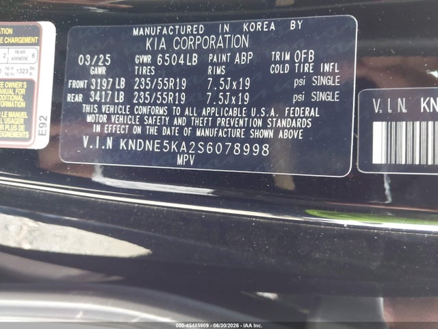 2025 KIA CARNIVAL MPV HYBRID SX 9
