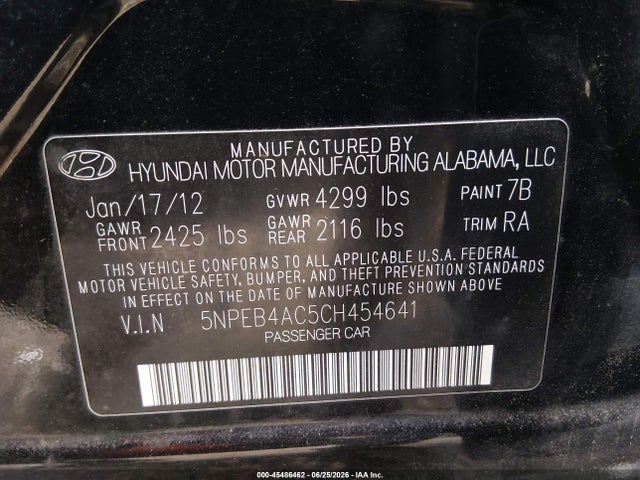 2012 Hyundai SONATA GLS 照片 9