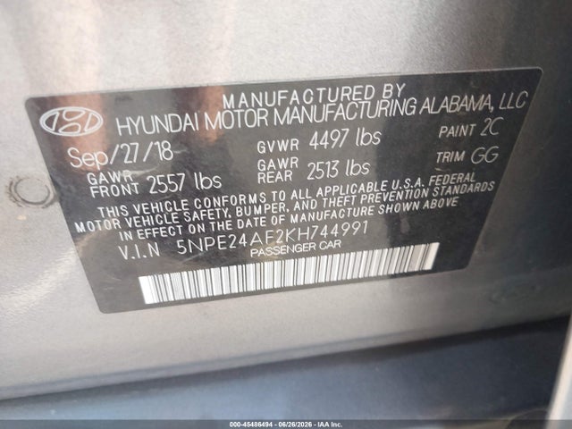 2019 Hyundai SONATA SE 照片 9