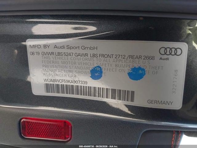 2019 AUDI RS 5 2.9T 9