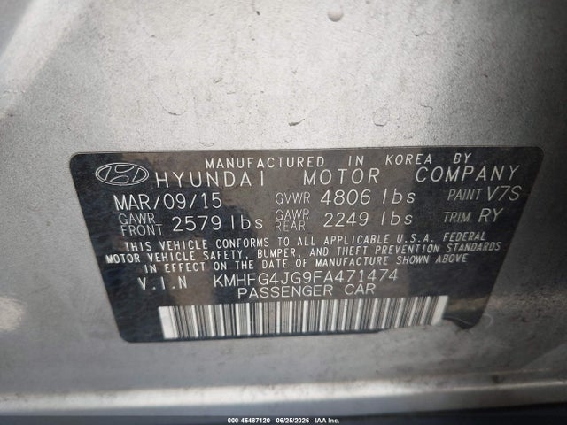 صورة 9 لـ 2015 Hyundai AZERA