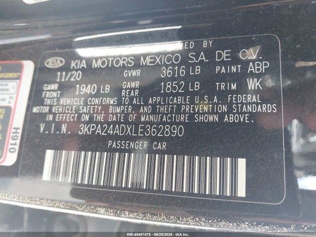 2020 KIA RIO LX 照片 9