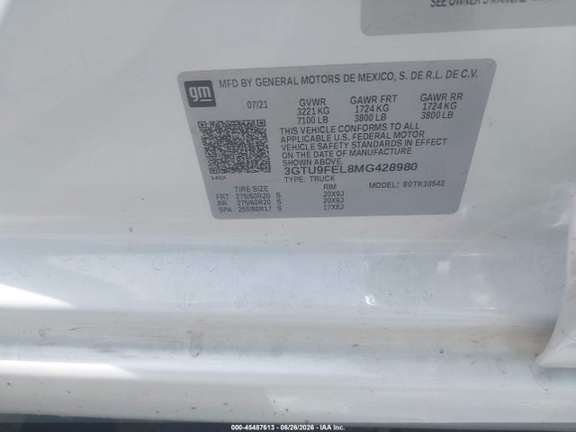 2021 GMC SIERRA 1500 4WD SHORT BOX DENALI — фото 9