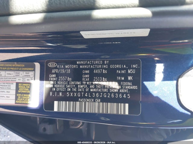 2018 KIA OPTIMA LX 9