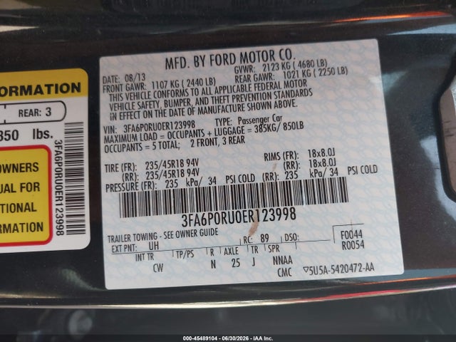 2014 FORD FUSION HYBRID TITANIUM photo 9