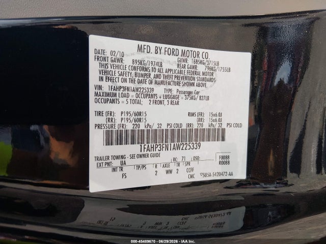 صورة 9 لـ 2010 FORD FOCUS SE