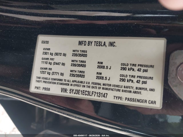 صورة 9 لـ 2020 Tesla MODEL 3 PERFORMANCE DUAL MOTOR ALL-WHEEL DRIVE