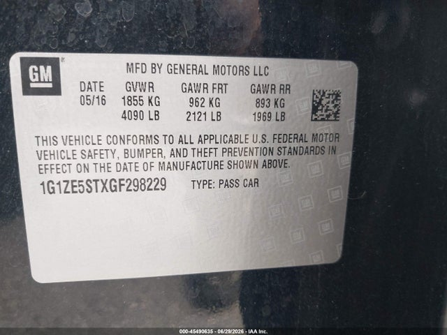 صورة 9 لـ 2016 Chevrolet MALIBU 1LT