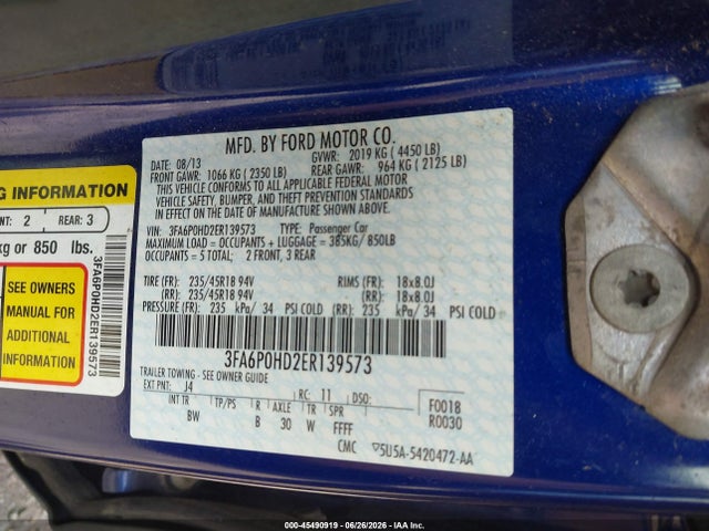 صورة 9 لـ 2014 FORD FUSION SE