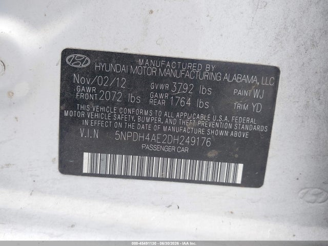 2013 Hyundai ELANTRA GLS — миниатюра 9