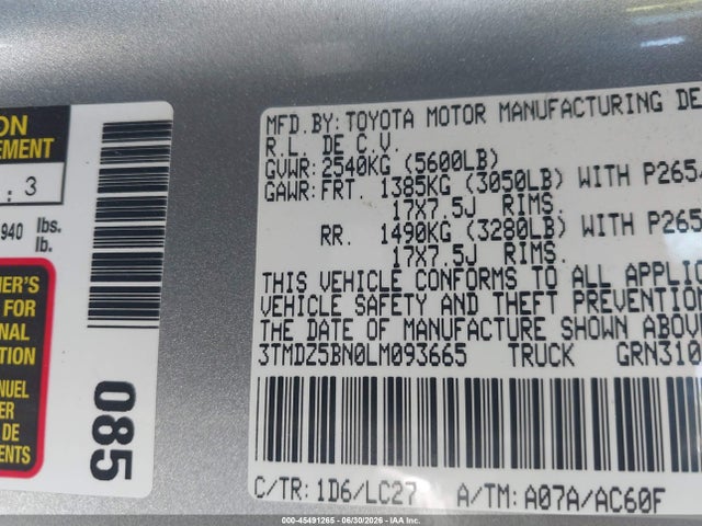صورة مصغرة 9 لـ 2020 Toyota TACOMA TRD SPORT