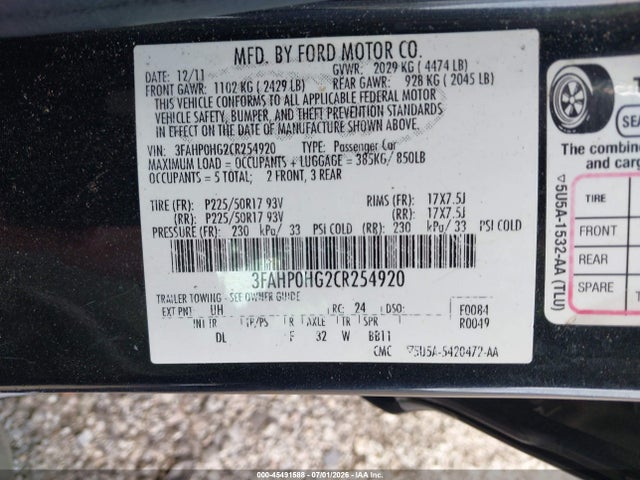 صورة 9 لـ 2012 FORD FUSION SE