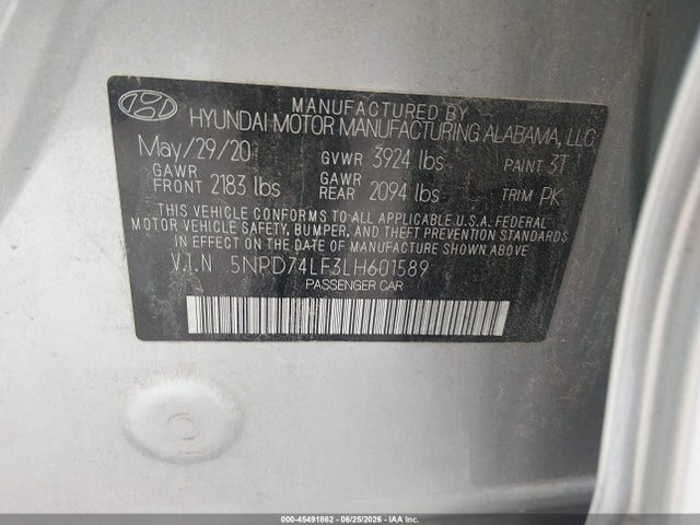 2020 Hyundai ELANTRA SE 照片 9
