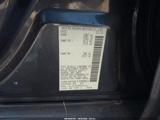 2013 Nissan ALTIMA 3.5 SV 照片 9