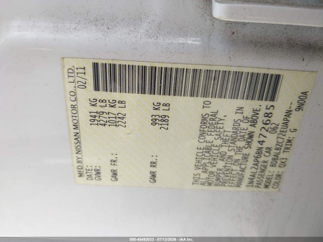 صورة 9 لـ 2011 Nissan ALTIMA 2.5 S