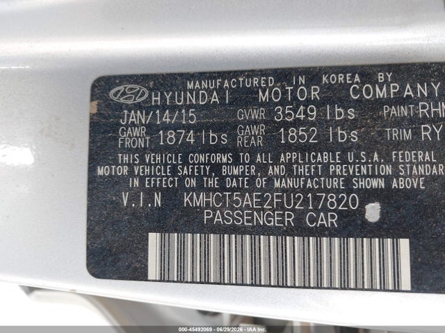 2015 Hyundai ACCENT GS 照片 9