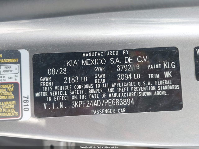 2023 KIA FORTE LXS 9