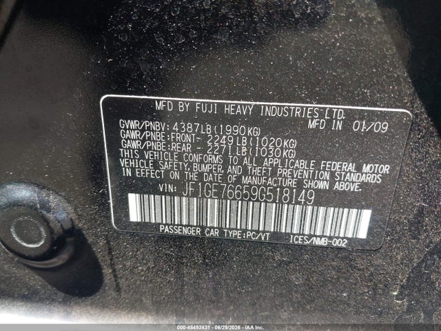 2009 Subaru IMPREZA WRX 照片 9
