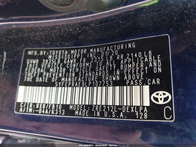 2020 Toyota COROLLA LE 照片 9