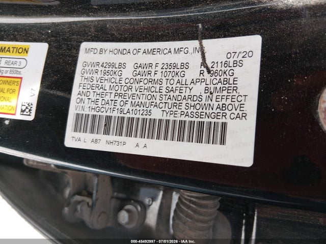 صورة 9 لـ 2020 Honda ACCORD LX
