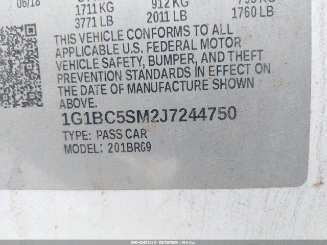 2018 Chevrolet CRUZE LS AUTO 照片 9