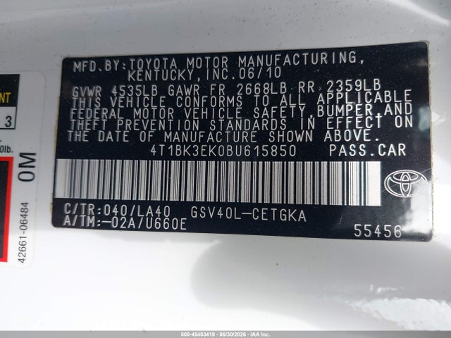 صورة 9 لـ 2011 Toyota CAMRY XLE V6